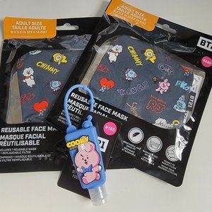 NWT BTS Face Masks and Cooky Hand Sanitizer